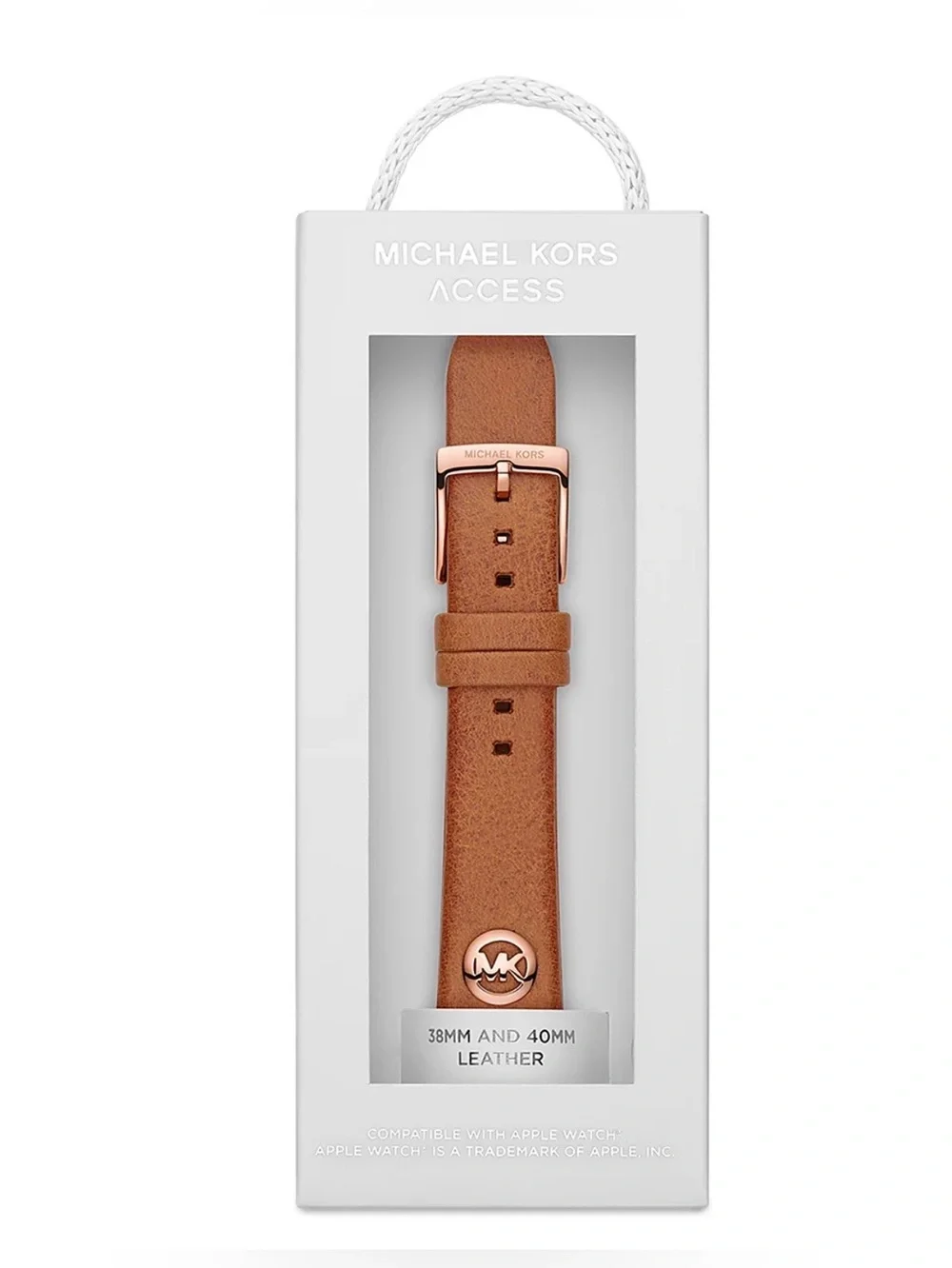Michael Kors Logo Charm Leather 38-40mm Band for Apple Watch